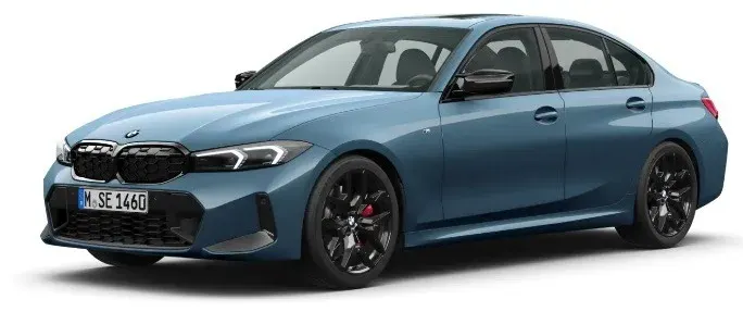 A BMW M340i saloon, side profile